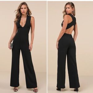 Lulus Thinking Out Loud Backless jumpsuit